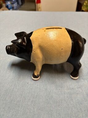 Vintage cast iron piggy bank